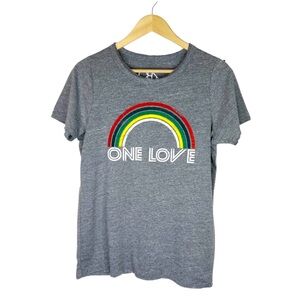 Chaser One Love Soft Grey Tee in Medium